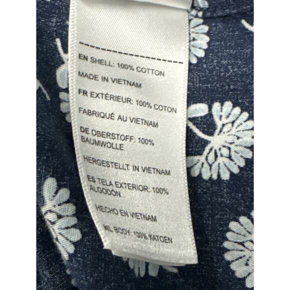 UNTUCKIT 3XL Pinon Floral Print Blue White Short Sleeve Shirt Relaxed Casual - Picture 5 of 6